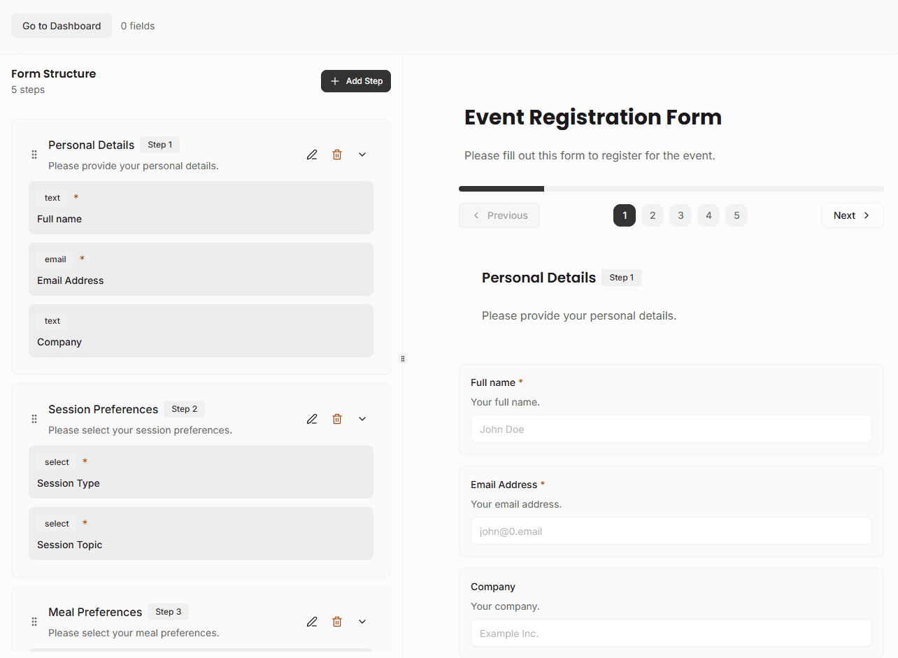 Intuitive Form Builder